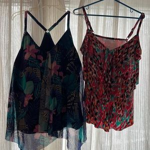 Bundle of 2 tankini tops